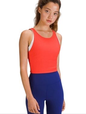 Lululemon Power Pivot Tank Top *Rib Autumn Red